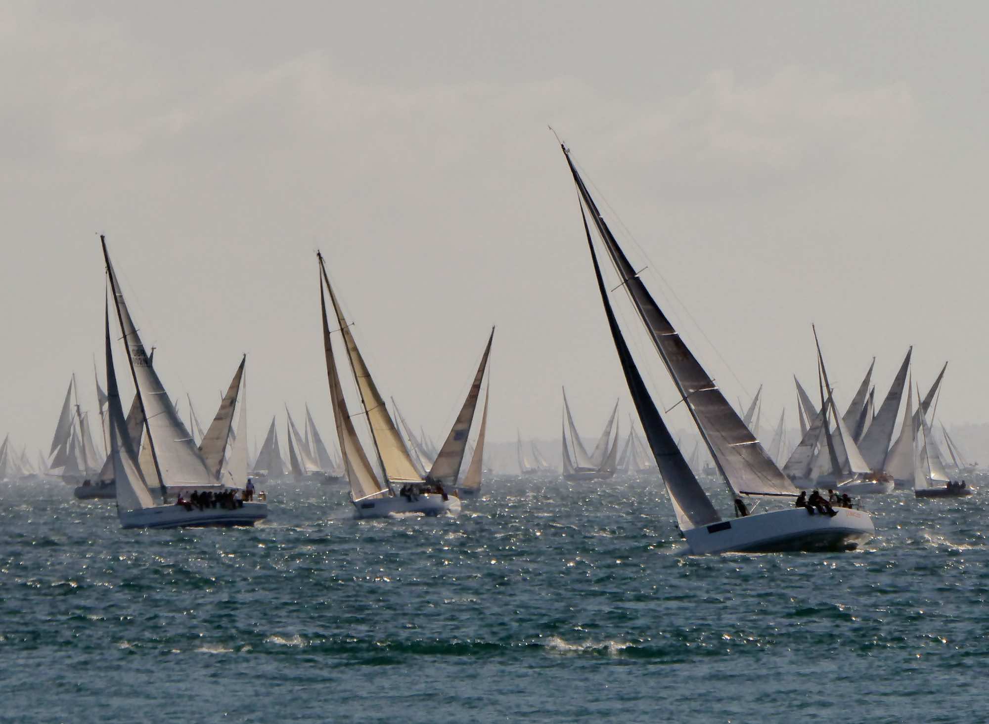 Cowes Week, photo from Lymington coastline